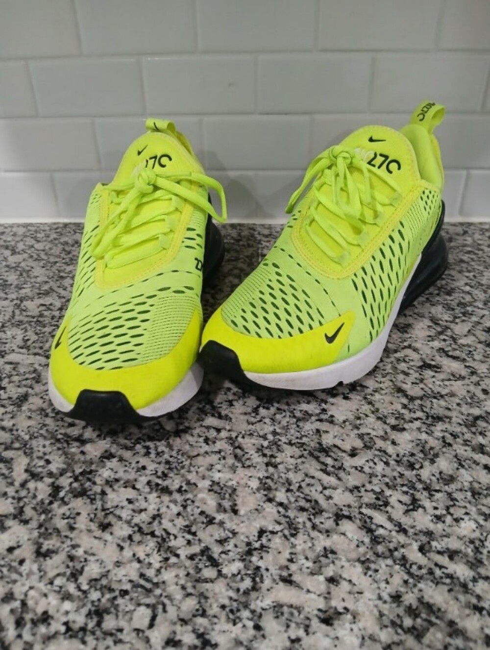 Nike Kids Air 270 Neon Yellow/Black Running Shoes